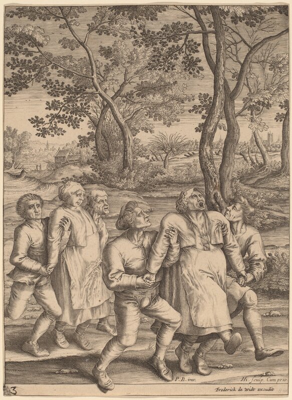 Hendrik Hondius I (1573-1650), after Pieter Breugel the Elder (c. 1525/30-1569), ‘Two Groups of Peasants Moving towards the Right’, Print, Engraving, National Gallery of Art, Washington, D.C.