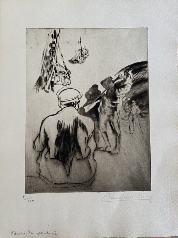 Anselmo Bucci, ‘Military ’, 1917s, Print, Original Etching, Wallector