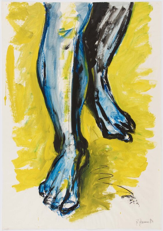 Bernd Zimmer, ‘Untitled (Feet)’, 1984, Mixed Media, Mixed media on paper, Van Ham