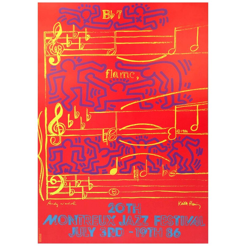 Keith Haring, ‘20th Montreux Jazz Festival’, 1986, Print, Offset lithograph in colours on thick wove paper, Art Republic