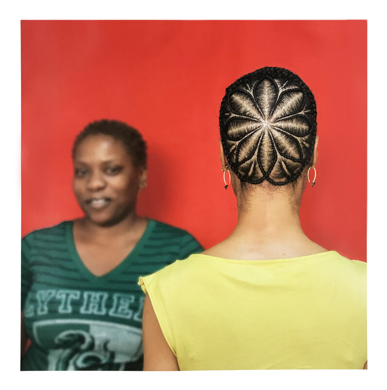 Sonya Clark, ‘Hair Craft Project with Jamilah’, 2014, Print, Pigment print on archival paper, Goya Contemporary/Goya-Girl Press