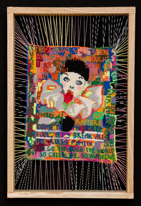 Sylvie Franquet, ‘Ask Me No Questions And I Tell You No Lies’, 2015, Mixed Media, Wool, acrylic and lurex on cotton canvas sewn onto raw ash frame, October Gallery