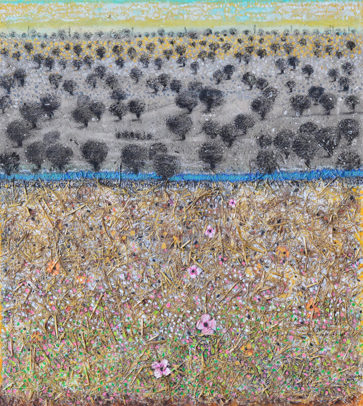 Nabil Anani, ‘Olive Groves #1’, 2019, Painting, Mixed media on canvas, Zawyeh Gallery