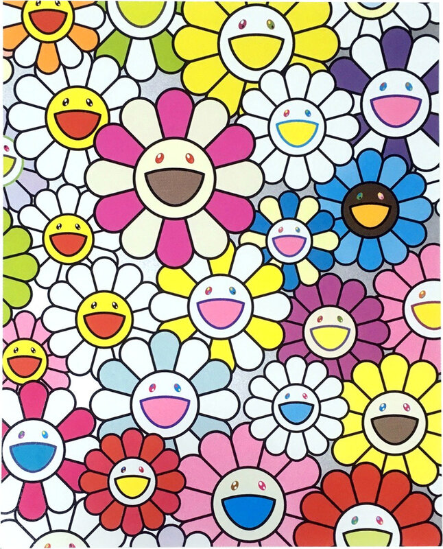Takashi Murakami, ‘A Little Flower Painting: Pink, Purple and Many Other Colors’, 2017, Print, Offset lithograph in colours on smooth wove paper, Lougher Contemporary