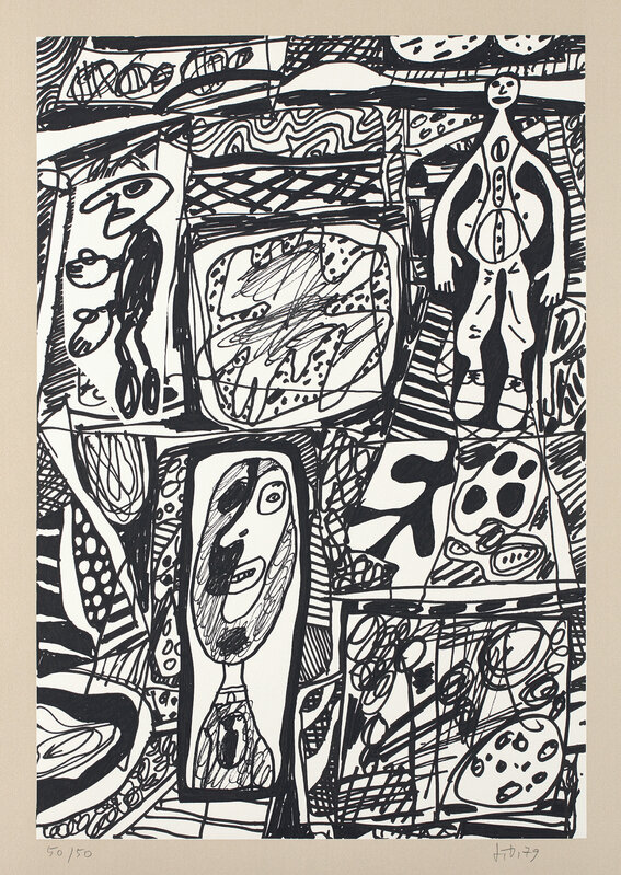 Jean Dubuffet, ‘Scénario Bref (Brief Scenario)’, 1979, Print, Screenprint, on Arches crème paper, with full margins., Phillips