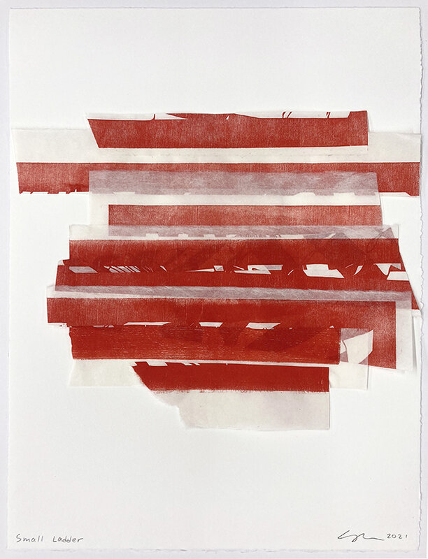 Lindsey Clark-Ryan, ‘Small Ladder’, 2021, Print, Woodcut, collage, SHIM Art Network