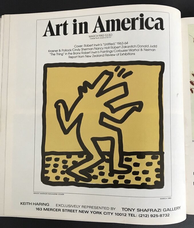 Keith Haring, ‘Untitled ('Barking Dog')’, 1982, Painting, Magic marker pen, magazine, Artificial Gallery