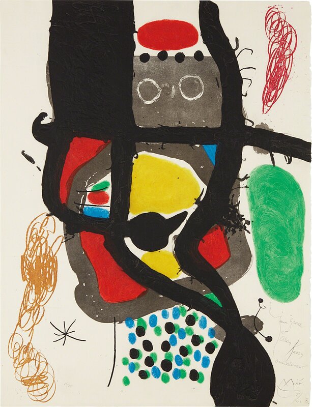 Joan Miró, ‘Le Caissier (The Cashier)’, 1969, Print, Etching and aquatint in colors with carborundum, on Mandeure rag paper, the full sheet, Phillips