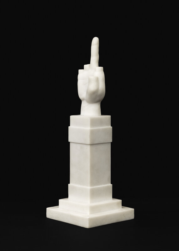 Maurizio Cattelan, ‘L.O.V.E.’, 2020, Sculpture, Marble powder and resin, Marian Goodman Gallery
