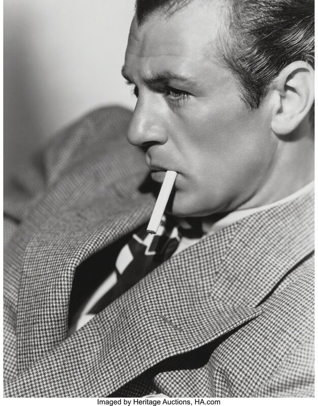 Clarence Sinclair Bull, ‘Gary Cooper’, 1938, Photography, Gelatin silver, Heritage Auctions
