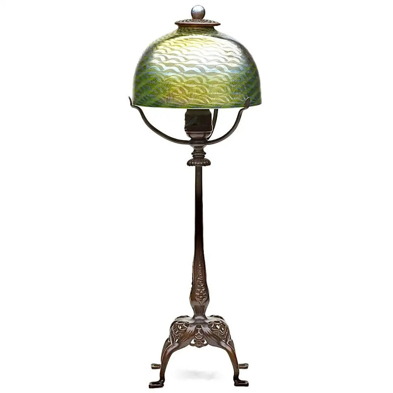 Tiffany Studios, ‘Tiffany Studios Bronze and Favrile Table Lamp’, 1910, Design/Decorative Art, Bronze, Glass, AVANTIQUES
