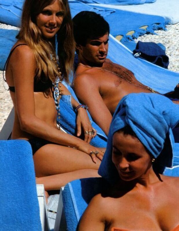 Slim Aarons, ‘George Hamilton in Capri’, 1968, Photography, Lambda Print, IFAC Arts
