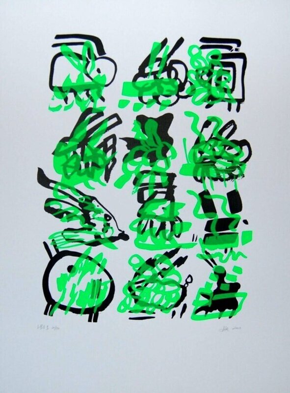 Eduardo Kac, ‘Lagoglyphs - The Bunny Variations 1’, 2007, Print, Silkscreen, Galerie Hus