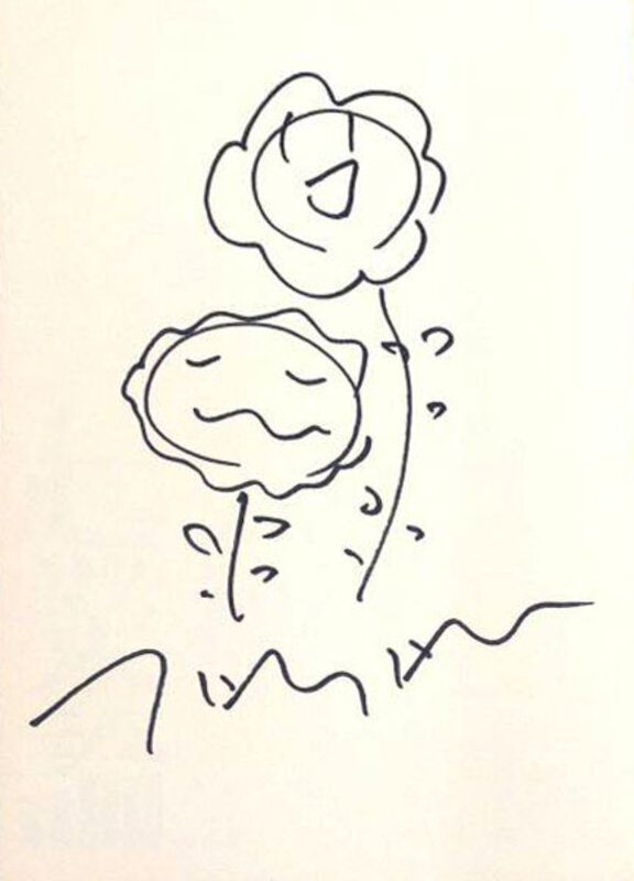 Takashi Murakami, ‘Flower Drawing’, ca. 2001, Ephemera or Merchandise, Marker on paper, EHC Fine Art