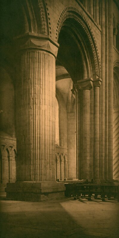 Frederick Henry Evans, ‘Durham Cathedral, Across Nave’, 1912, Photography, Vintage platinum print, Robert Klein Gallery