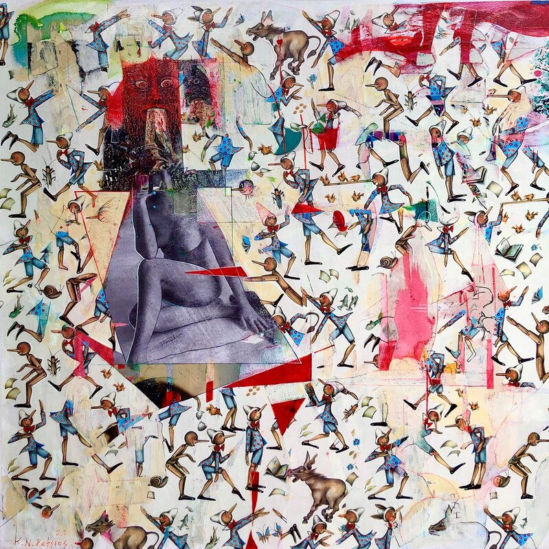 Konstantinos Patsios, ‘The Ronnie Margaret Syndrome 2’, 2021, Mixed Media, Mixed media on canvas, The Blender Gallery