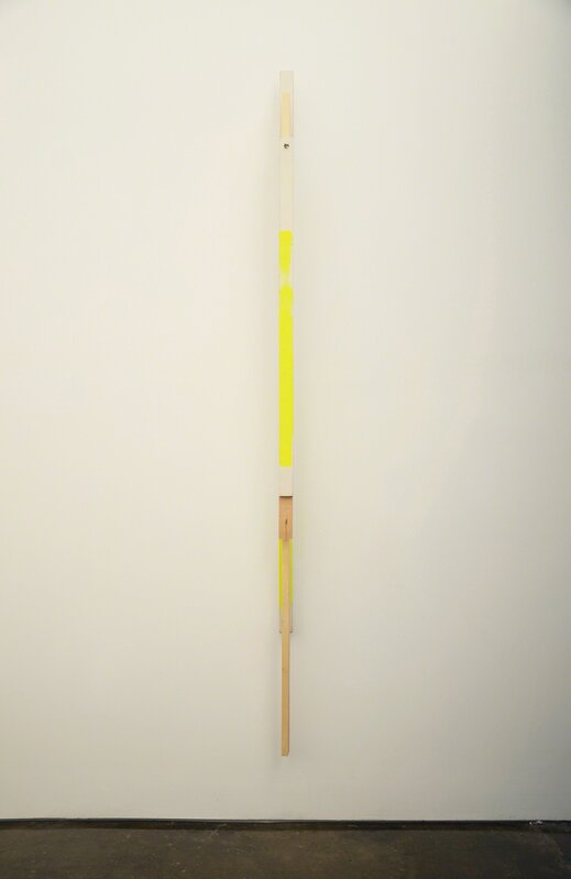 Russell Maltz, ‘S.P. / SCR-17 #315N, Needle Series’, 2015, Painting, Day-Glo enamel on 3 wood pieces suspended from a galvanized nail, Minus Space