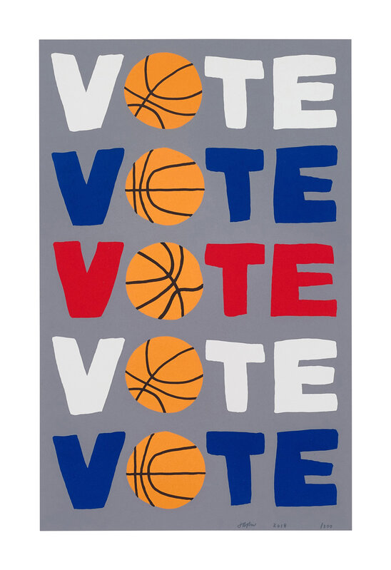 Jonas Wood, ‘Vote’, 2018, Print, Screen Print, Oliver Clatworthy Gallery Auction