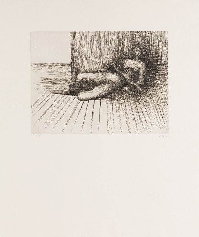 Henry Moore, ‘Reclining Figure 5’, 1978, Print, Etching on Richard de Bas wove, Roseberys