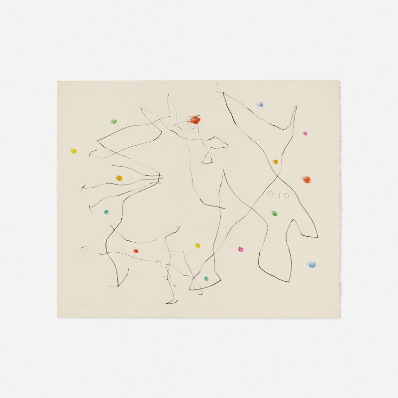 Joan Miró, ‘Untitled from the Flux de l'Aimant portfolio’, 1964, Print, Drypoint and aquatint in colors on BFK Rives, Rago/Wright/LAMA