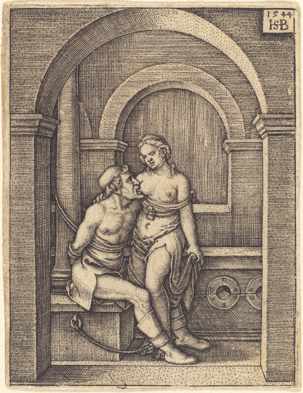 Sebald Beham, ‘Simon and His Daughter (Cimon and Pero)’, Print, Etching, National Gallery of Art, Washington, D.C.