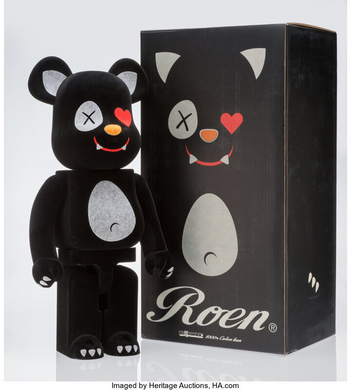 BE@RBRICK, ‘Roen Be@rbrick 1000%’, 2009, Sculpture, Cast resin with flocking in black, Heritage Auctions