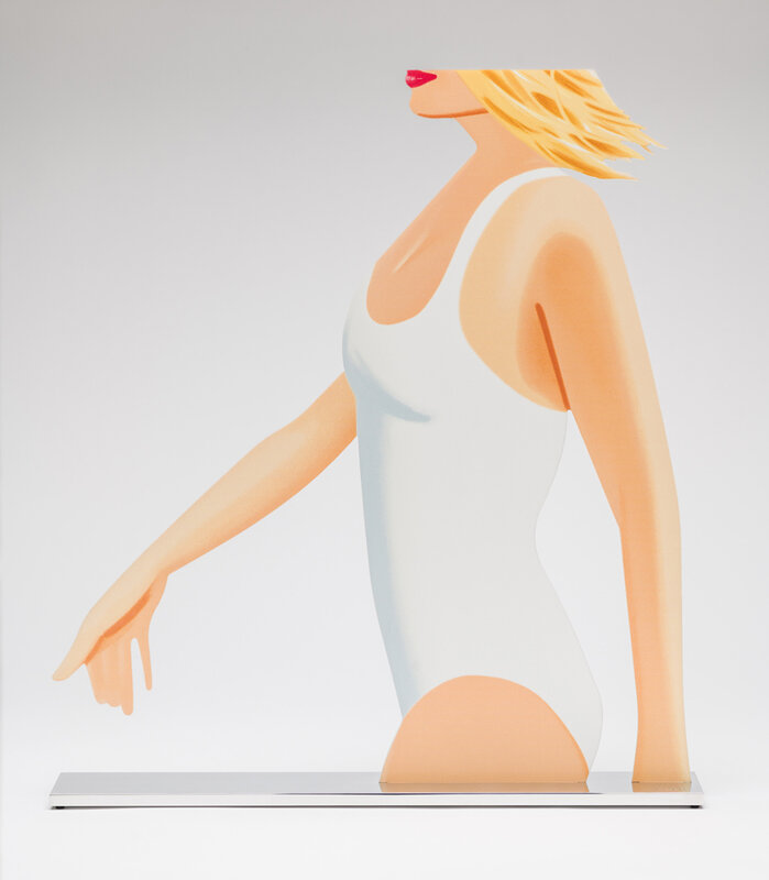 Alex Katz, ‘Coca-Cola Girl (Cutout)’, 2019, Sculpture, Cutout from shaped powder-coated aluminum, printed the same on each side with UV cured archival inks, clear coated and mounted to a 3/8 inch polished aluminum base, Vertu Fine Art