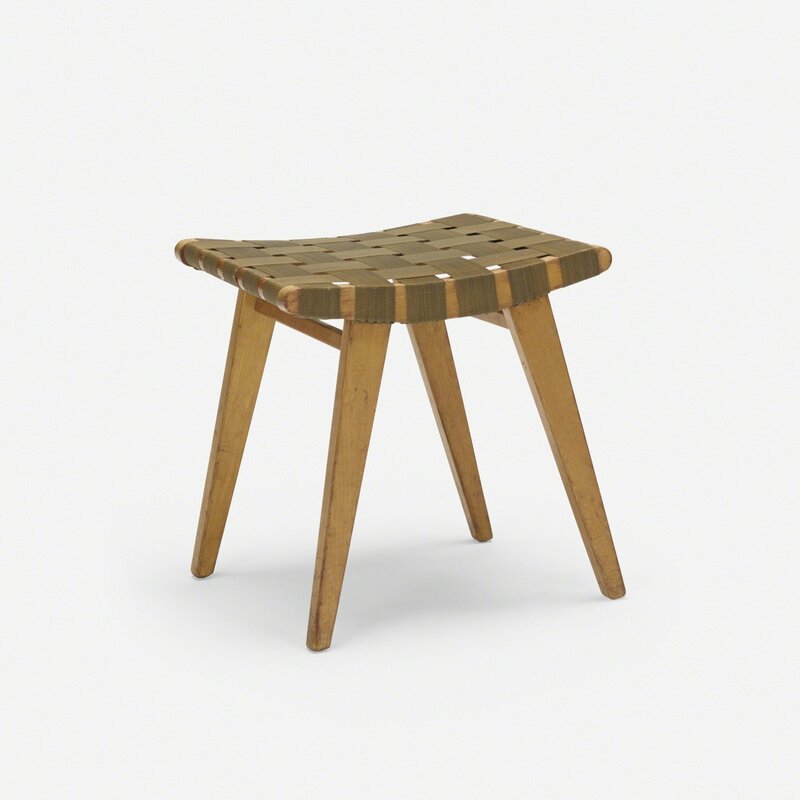 Jens Risom, ‘stool’, c. 1947, Design/Decorative Art, Maple, nylon strapping, Rago/Wright/LAMA/Toomey & Co.