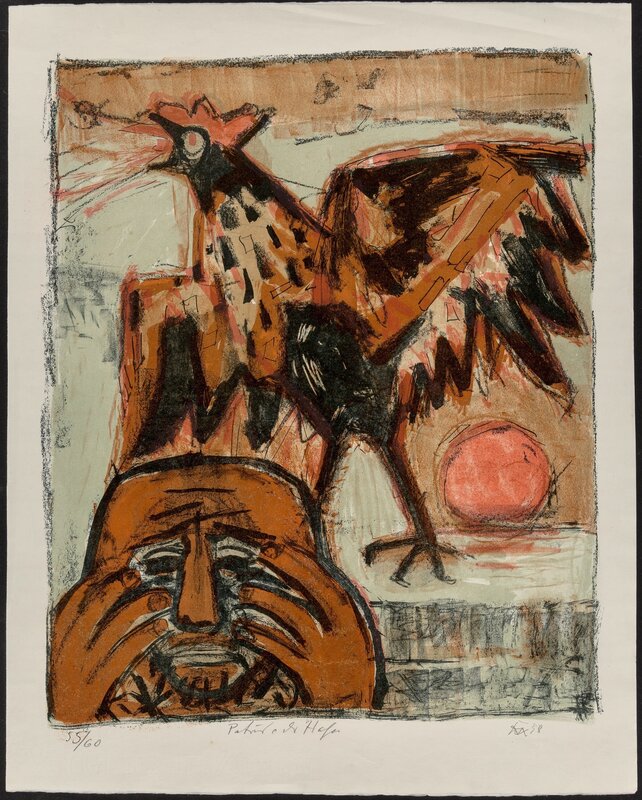 Otto Dix, ‘Petrus und der Hahn’, 1958, Print, Lithograph in colors on Van Gelder Zonen laid paper, Heritage Auctions