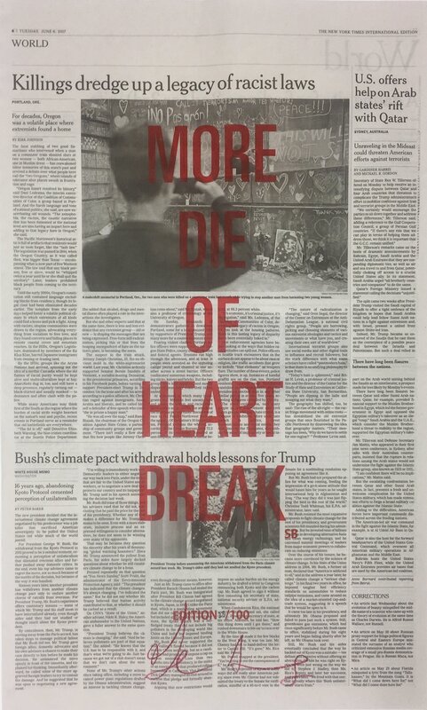 The Late Estate of Broomberg & Chanarin, ‘More die of heart break’, 2017, Posters, Screenprint on unique newsprint, Goodman Gallery