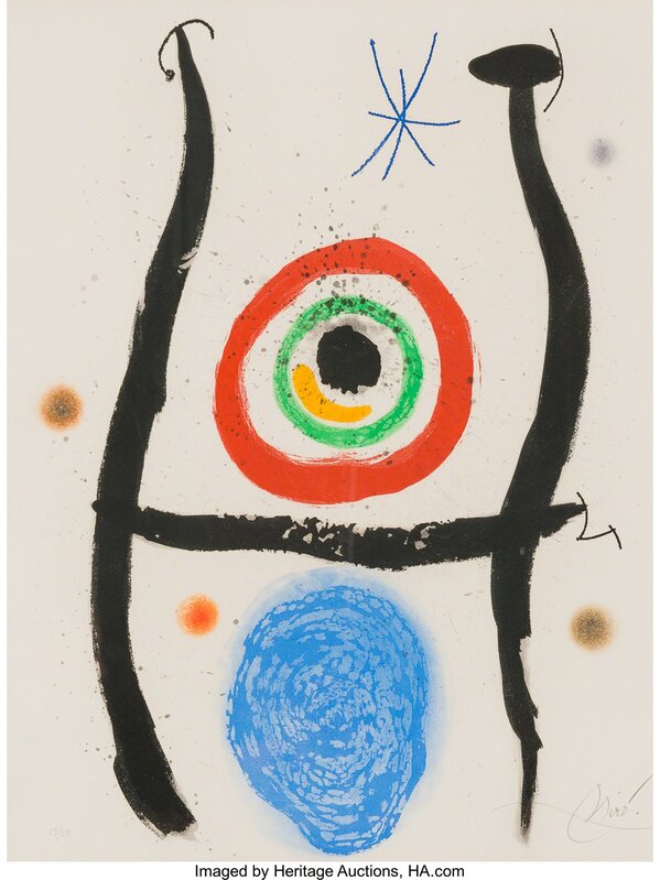 Joan Miró, ‘Le Bleu de la Cible’, 1974, Print, Etching, aquatint, and carborundum in colors on paper, with full margins, Heritage Auctions