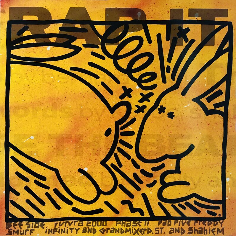Keith Haring, ‘Keith Haring Futura 2000 Vinyl Record Art ’, 1983, Design/Decorative Art, Offset lithograph on vinyl record jacket, Lot 180 Gallery