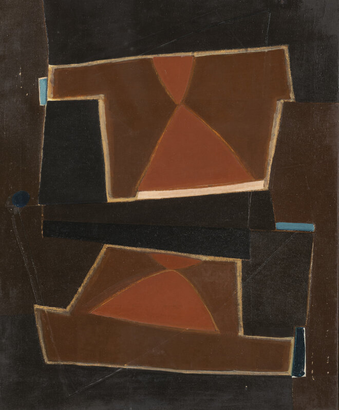 Bice Lazzari, ‘Quadro in rosso’, 1953, Painting, Oil on canvas, Martini Studio d'Arte