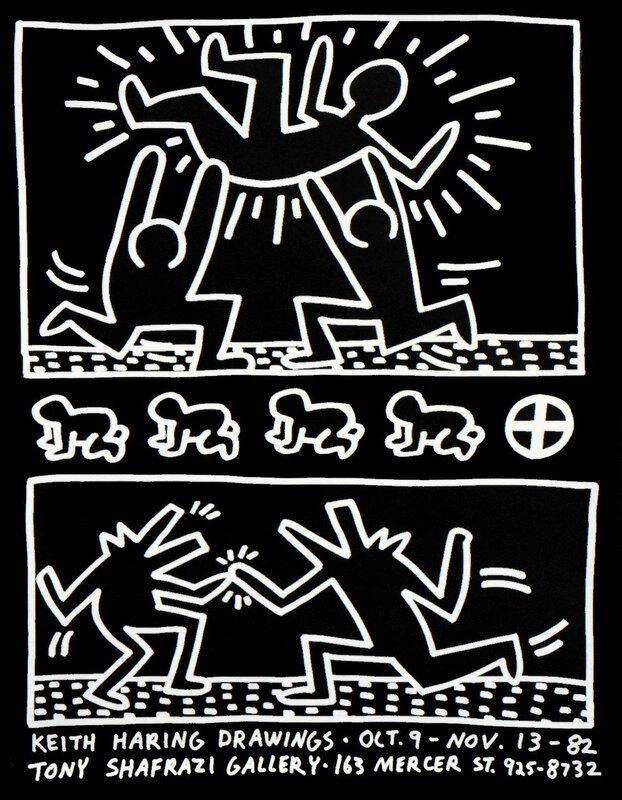 Keith Haring, ‘Keith Haring Tony Shafrazi exhibition poster 1982’, 1982, Posters, Offset Lithograph, Lot 180 Gallery