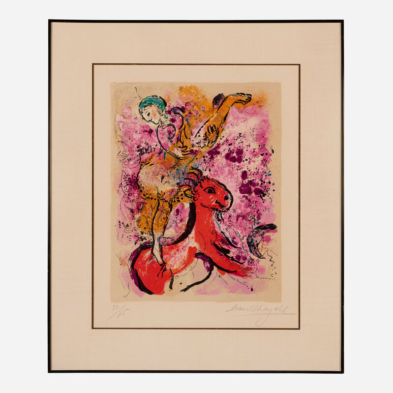 Marc Chagall, ‘L'ecuyere au cheval rouge’, 1957, Print, Lithograph in colors, Rago/Wright/LAMA/Toomey & Co.
