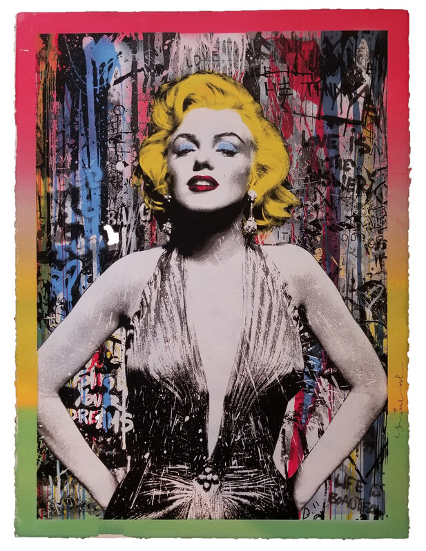 Mr. Brainwash, ‘Marilyn Forever’, 2021, Print, Mixed Media on Paper, with silkscreen, Artsy x Thurgood Marshall College Fund
