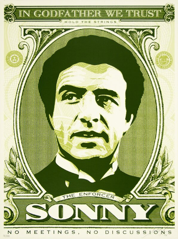 Shepard Fairey, ‘Sonny (God Father Matching Numbers Set)’, 2006, Print, Screenprint on paper, Heather James Fine Art Gallery Auction