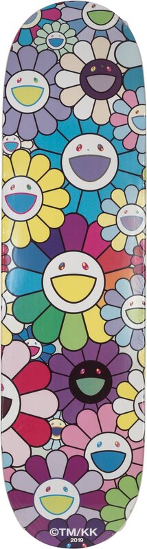 Takashi Murakami, ‘Flowers, pentaptych (set of 5)’, 2019, Ephemera or Merchandise, Offset lithographs in colors on skate decks, Heritage Auctions