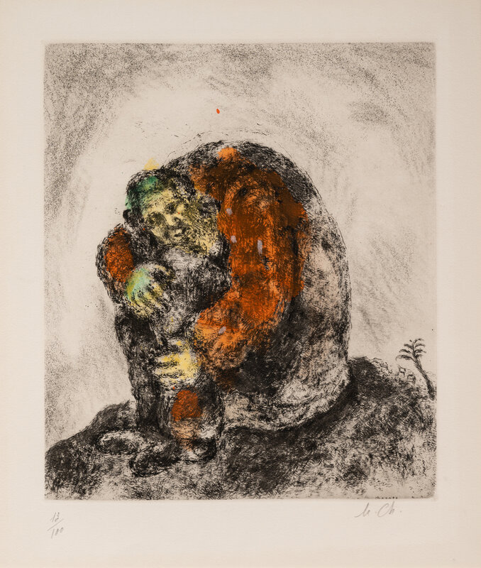 Marc Chagall, ‘Elijah on Mount Carmel’, 1958, Print, Etching with hand coloring, Freeman's | Hindman