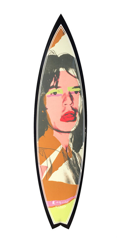 Andy Warhol, ‘Mick Brown’, 2012, Ephemera or Merchandise, Polyester resin, Swallow Tail, digital print on Fibreglass surfboard, The Drang Gallery