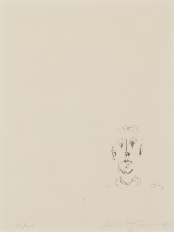 Alberto Giacometti, ‘Tête d'homme’, 1957, Print, Original lithograph on wove paper, Samhart Gallery
