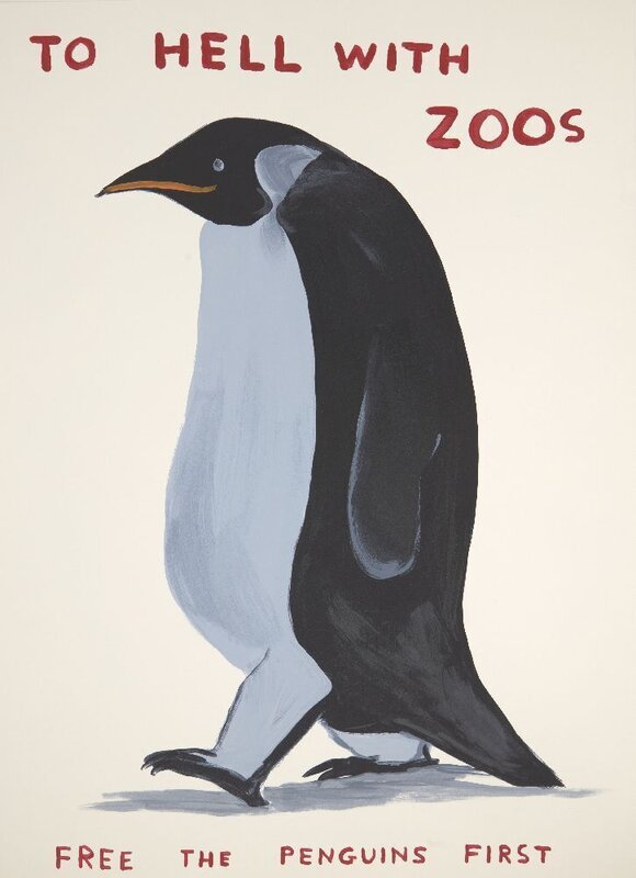 David Shrigley, ‘To Hell With Zoos’, 2021, Print, Screenprint in colours on 410gsm Somerset Satin wove, Roseberys