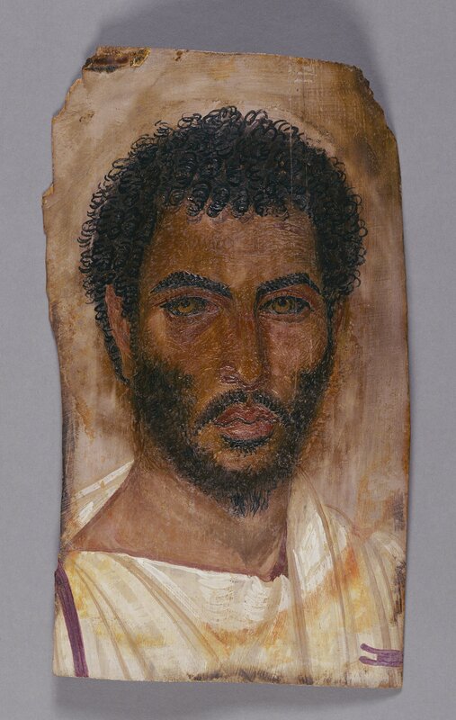 ‘Mummy Portrait of a Bearded Man’, ca. 150 -170, Encaustic on wood, J. Paul Getty Museum