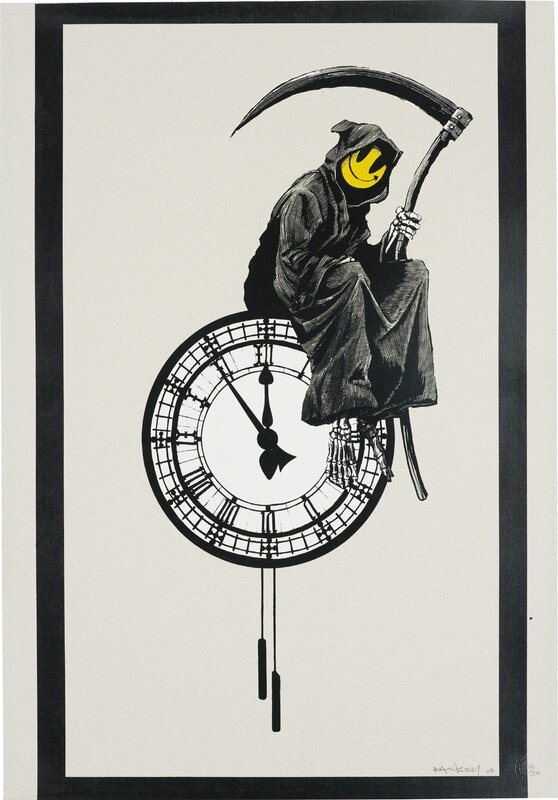 Banksy, ‘Grin Reaper’, 2005, Print, Screenprint in colours, on grey wove paper, the full sheet, Phillips
