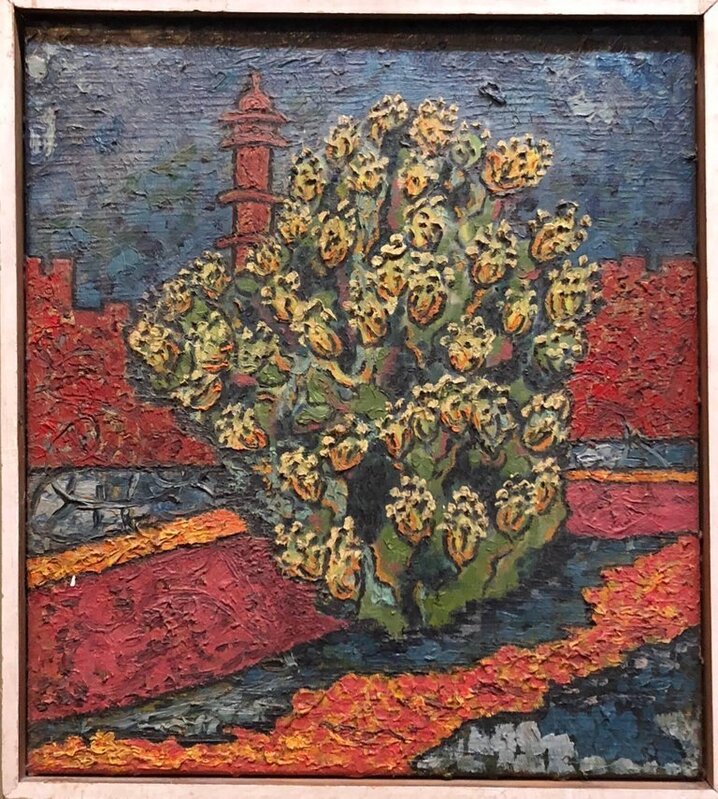 Ruth Thomas, ‘Jerusalem Tower of David, Sabra, Israeli British Modernist Impasto Oil Painting’, Mid-20th Century, Painting, Oil Paint, Board, Lions Gallery