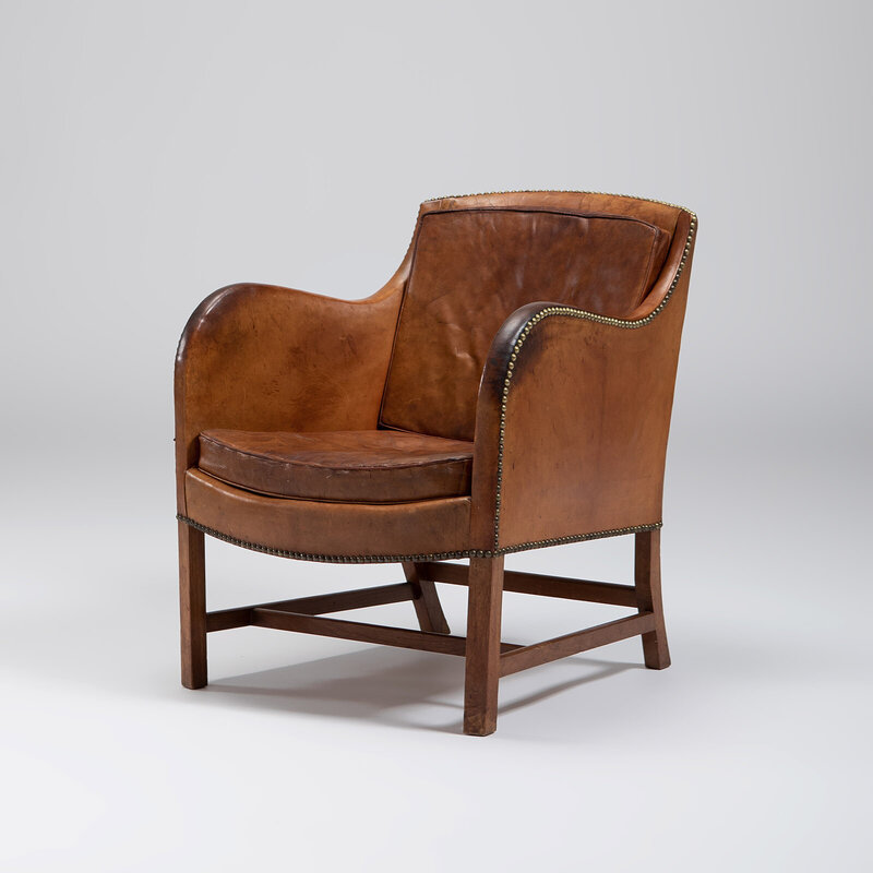 Kaare Klint, ‘A pair of Mix chairs’, 1930, Design/Decorative Art, Cuban mahognay and Niger leather, Dansk Møbelkunst Gallery
