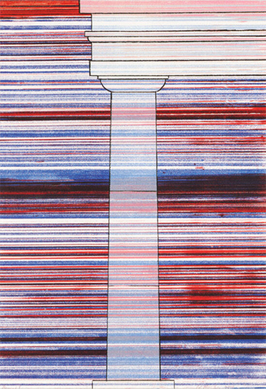 Ed Ruscha, ‘Column With Speed Lines’, 2003, Print, 5-color lithograph/screenprint, Upsilon Gallery
