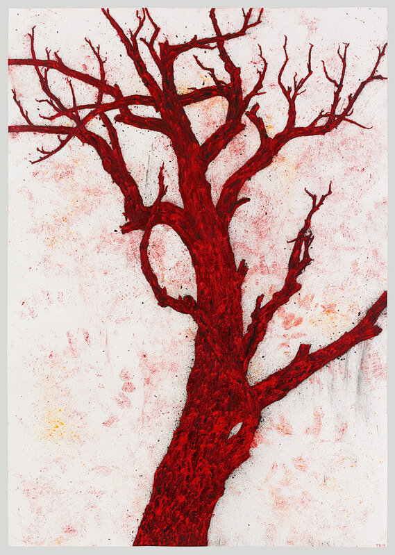 Tony Bevan, ‘Tree (22) (PP1949)’, 2019, Painting, Acrylic and charcoal on paper, Ben Brown Fine Arts