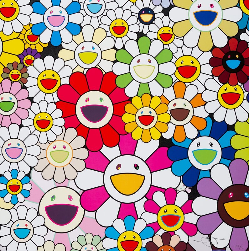 Takashi Murakami, ‘Flowers Blossoming in This World and Land of Nirvana’, 2013, Print, Offset lithograph in colors on smooth wove paper, Heritage Auctions