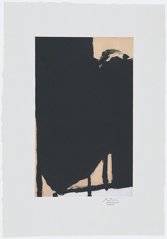 Robert Motherwell, ‘Elegy Fragment II’, 1985, Print, Lithograph on white Arches Cover mould-made paper, Dedalus Foundation